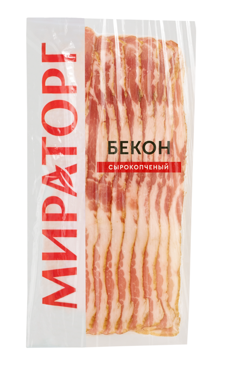 Мираторг Бекон из свинины с/к охл 200г 1уп/10шт Россия (1010025585)