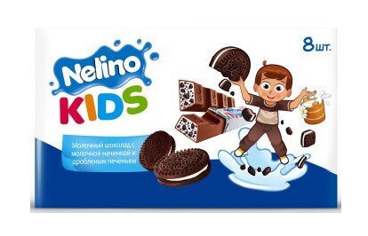 Nelino KIDS Шоколад с крошкой печенья 93г 1уп/20шт Россия