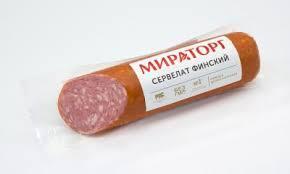 Мираторг Колбаса Сервелат Коньячный в/к 375г 1/6шт Россия(1010022952)